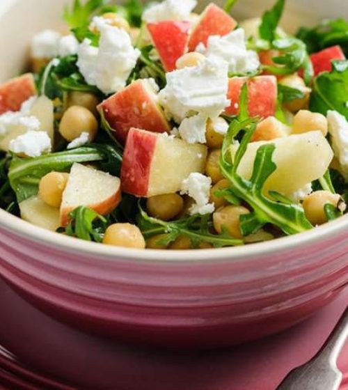 Apple, Rocket, Chickpea and Feta Salad